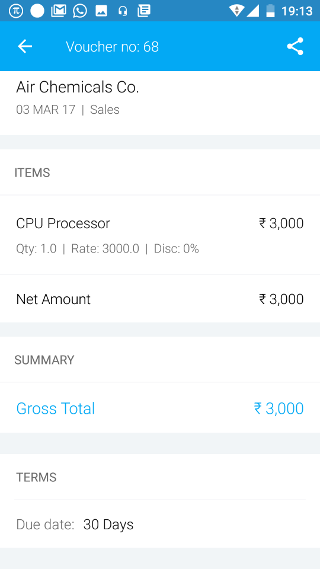 Sales Bills Details