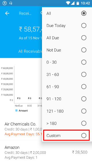 Custom Period Filter Icon