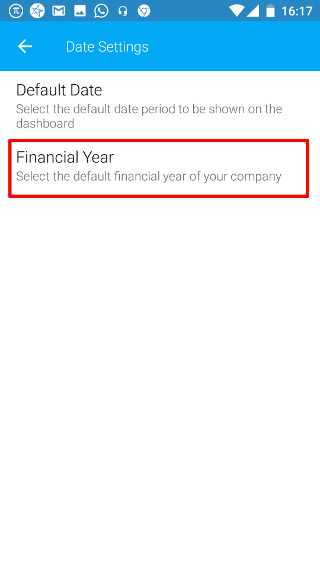 Financial Year Setting