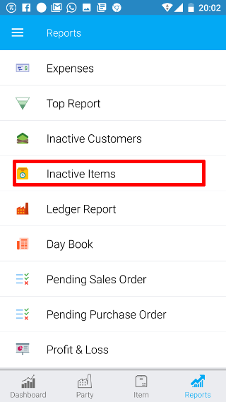Inactive Items Icon