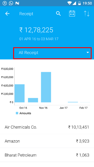 Receipt Type Select