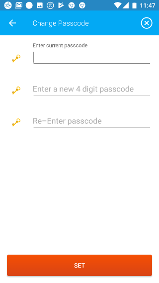 Change Passcode Setting