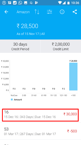 Receivable Voucher Select