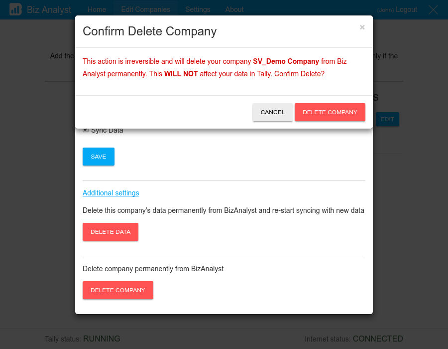 Delete Company